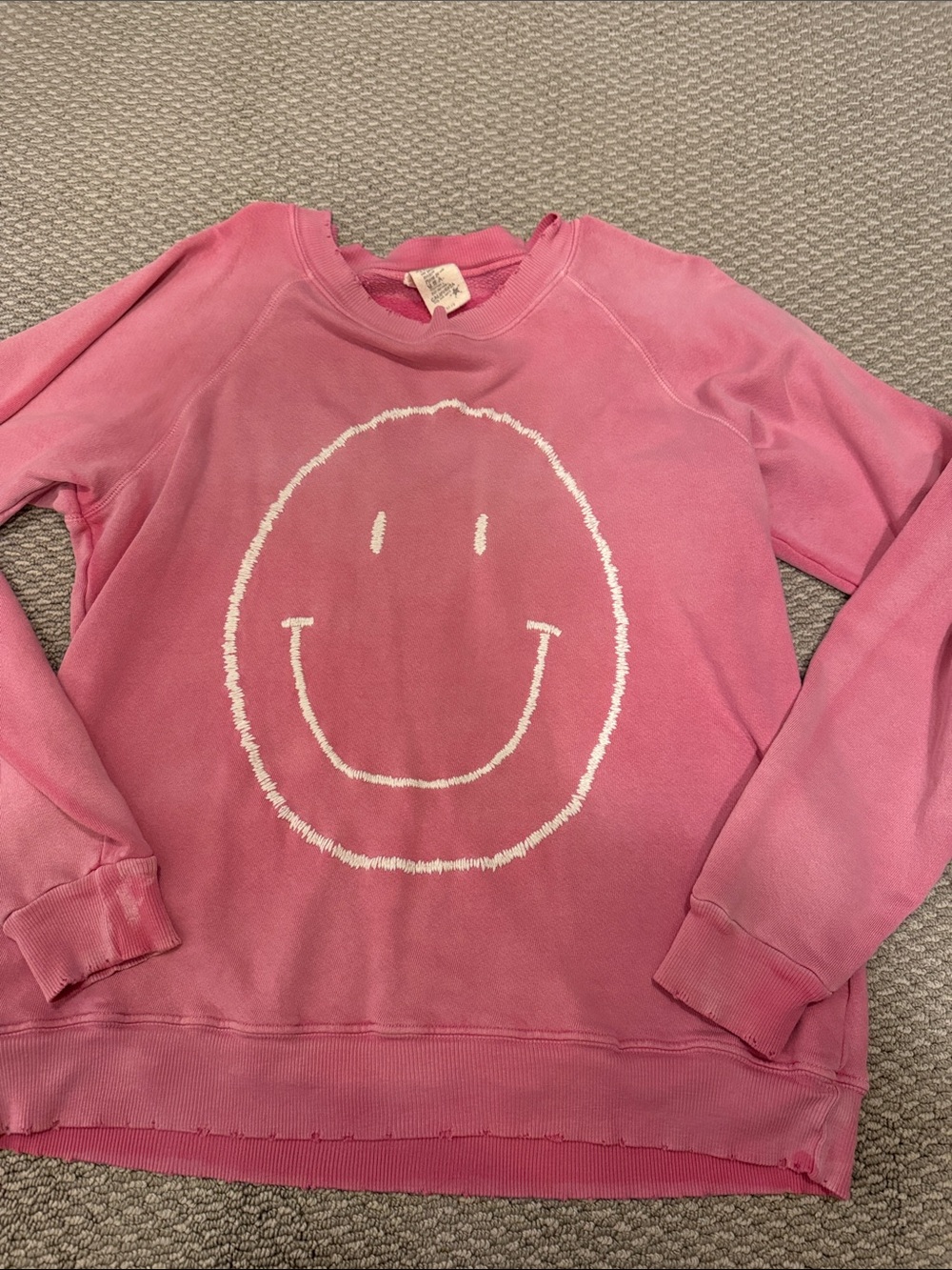 I Stole My Boyfriend’s Shirt, pink oversized XS/S vintage sweatshirt